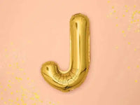 Letter Ballon J Goud - 35 cm - Ballonnenshop.nl
