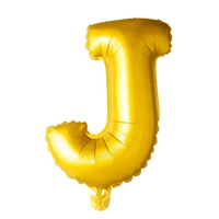 Letter Ballon J Goud - 41 cm - Ballonnenshop.nl