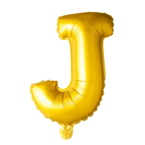 Letter Ballon J Goud - 41 cm - Ballonnenshop.nl