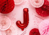 Letter Ballon J Rood - 35 cm - Ballonnenshop.nl