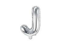 Letter Ballon J Zilver - 35 cm - Ballonnenshop.nl