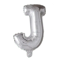 Letter Ballon J - Zilver - 41 cm - Ballonnenshop.nl