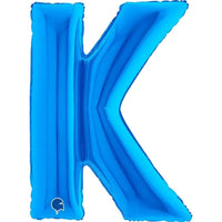 Letter Ballon K Blauw - 102 cm - Ballonnenshop.nl