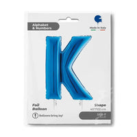 Letter Ballon K Blauw - 102 cm - Ballonnenshop.nl