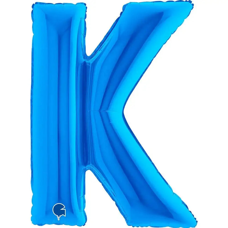 Letter Ballon K Blauw - 102 cm - Ballonnenshop.nl