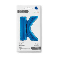 Letter Ballon K Blauw - 35 cm - Ballonnenshop.nl