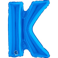 Letter Ballon K Blauw - 35 cm - Ballonnenshop.nl
