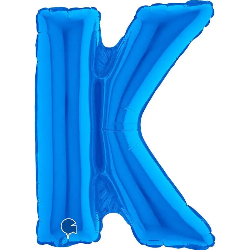 Letter Ballon K Blauw - 35 cm - Ballonnenshop.nl