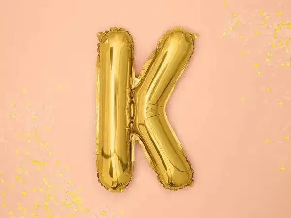 Letter Ballon K Goud - 35 cm - Ballonnenshop.nl