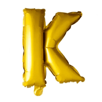 Letter Ballon K Goud - 41 cm - Ballonnenshop.nl