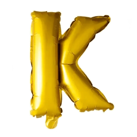 Letter Ballon K Goud - 41 cm - Ballonnenshop.nl