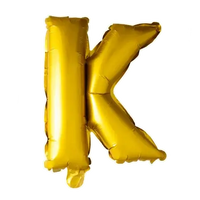 Letter Ballon K - Goud - 41 cm - Ballonnenshop.nl