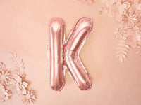 Letter Ballon K Rose Goud - 35 cm - Ballonnenshop.nl