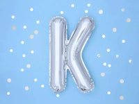 Letter Ballon K Zilver - 35 cm - Ballonnenshop.nl