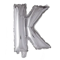 Letter Ballon K - Zilver - 41 cm - Ballonnenshop.nl
