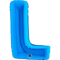 Letter Ballon L Blauw - 102 cm - Ballonnenshop.nl