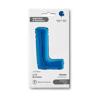 Letter Ballon L Blauw - 35 cm - Ballonnenshop.nl