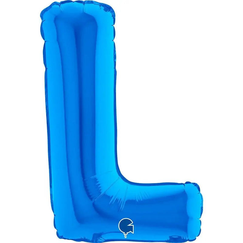 Letter Ballon L Blauw - 35 cm - Ballonnenshop.nl