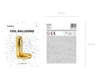 Letter Ballon L Goud - 35 cm - Ballonnenshop.nl