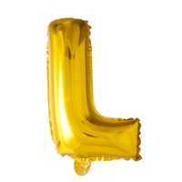 Letter Ballon L Goud - 41 cm - Ballonnenshop.nl