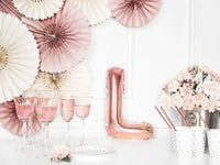 Letter Ballon L Rose Goud - 35 cm - Ballonnenshop.nl