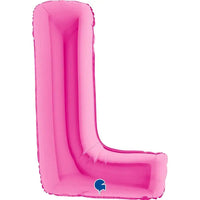 Letter Ballon L Roze - 102 cm - Ballonnenshop.nl