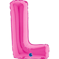 Letter Ballon L Roze - 35 cm - Ballonnenshop.nl