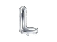 Letter Ballon L Zilver - 35 cm - Ballonnenshop.nl