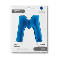 Letter Ballon M Blauw - 102 cm - Ballonnenshop.nl