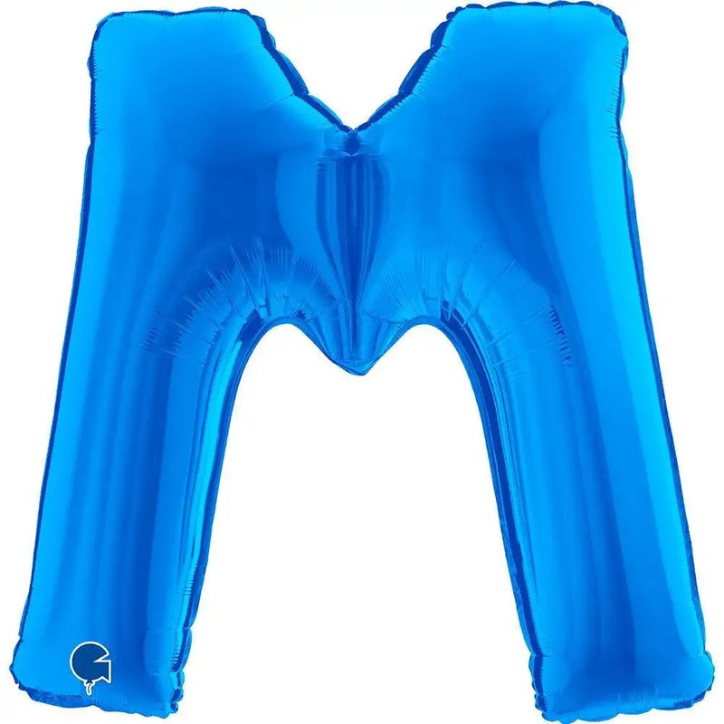 Letter Ballon M Blauw - 102 cm - Ballonnenshop.nl