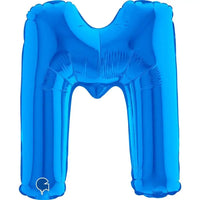 Letter Ballon M Blauw - 35 cm - Ballonnenshop.nl