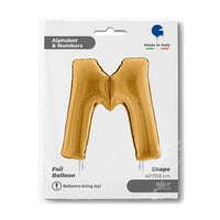 Letter Ballon M Goud 102 cm - Ballonnenshop.nl
