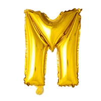 Letter Ballon M Goud - 41 cm - Ballonnenshop.nl