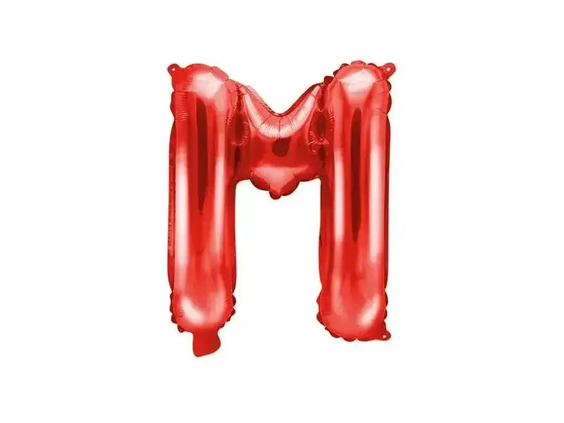 Letter Ballon M Rood - 35 cm - Ballonnenshop.nl