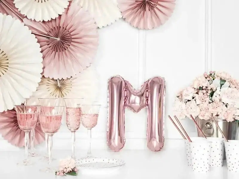 Letter Ballon M Rose Goud - 35 cm - Ballonnenshop.nl