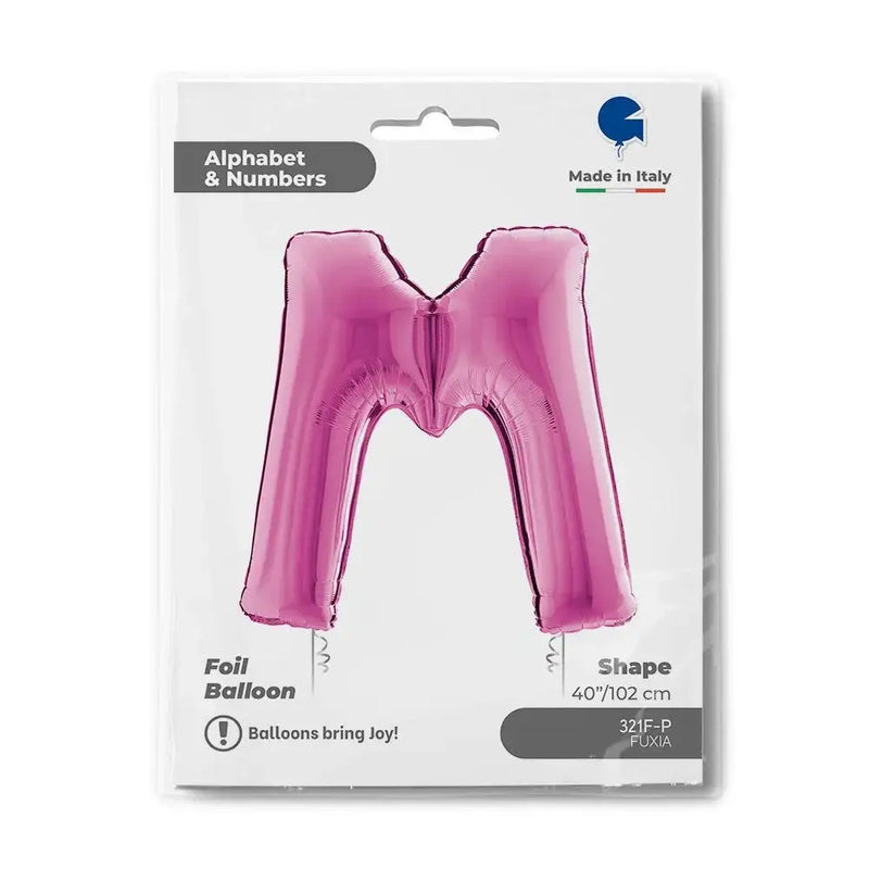 Letter Ballon M Roze - 102 cm - Ballonnenshop.nl