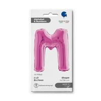 Letter Ballon M Roze - 35 cm - Ballonnenshop.nl
