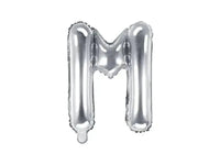 Letter Ballon M Zilver - 35 cm - Ballonnenshop.nl