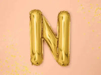 Letter Ballon N Goud - 35 cm - Ballonnenshop.nl
