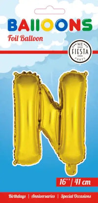 Letter Ballon N - Goud - 41 cm - Ballonnenshop.nl