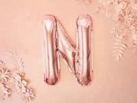 Letter Ballon N Rose Goud - 35 cm - Ballonnenshop.nl