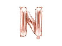 Letter Ballon N Rose Goud - 35 cm - Ballonnenshop.nl