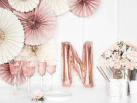 Letter Ballon N Rose Goud - 35 cm - Ballonnenshop.nl
