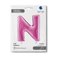 Letter Ballon N Roze - 102 cm - Ballonnenshop.nl