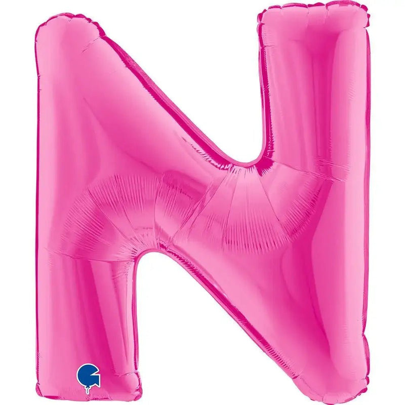 Letter Ballon N Roze - 102 cm - Ballonnenshop.nl