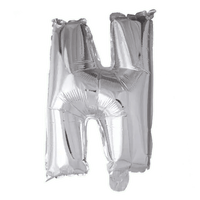 Letter Ballon N Zilver - 41 cm - Ballonnenshop.nl