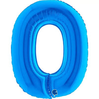 Letter Ballon O Blauw - 102 cm - Ballonnenshop.nl