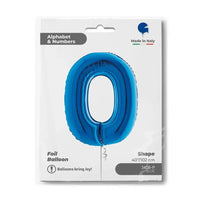 Letter Ballon O Blauw - 102 cm - Ballonnenshop.nl