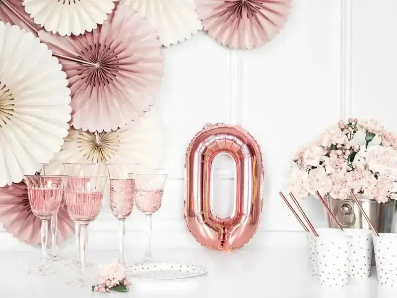 Letter Ballon O Rose Goud - 35 cm - Ballonnenshop.nl