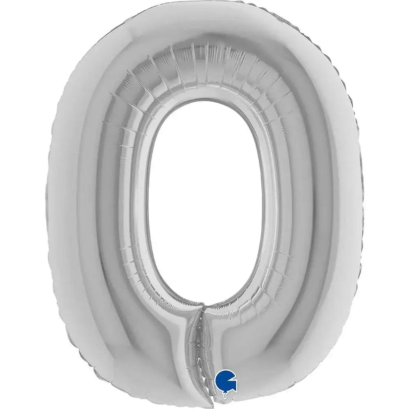 Letter Ballon O Zilver 102 cm - Ballonnenshop.nl